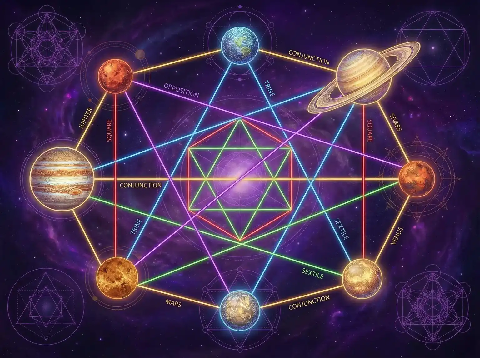 行星相位解读 - 口交技巧 | 占星学进阶